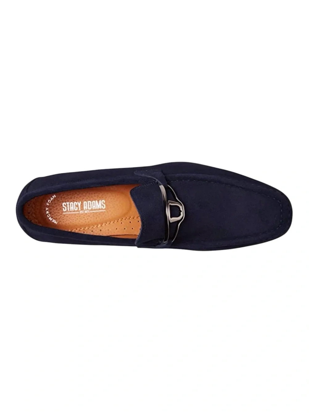 Stacy Adams Navy Suede Bit Slip-On Loafers
